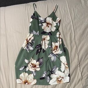 Floral Spaghetti Strap Mini Dress